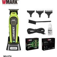Wmark Ng-Vt4 Yeşil Profesyonel Detail Trimmer | 7200 Rpm, 440C Bıçak, 210 Dk Kablosuz Kullanım