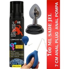 Aşkın Deposu Deromeya Health - Süper Kaydırıcı Jel+ Siyah Inci Anal Plug Xxl 7 cm +Anal Temizlik Pompa Süper Set 100 ml Jel Avantajlı Paket