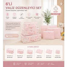 6 Parçalı Premium Bebek Valiz Organizer Seti 3 Adet Farklı Boy Çanta 3ADET Farklı Boy Kese Hastane Çıkışı Hediyelik