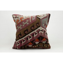 Kilim Wholesale El Yapımı Kilimden Yapılmış Vintage Kırlent Kılıfı, Yün, 50X50 cm