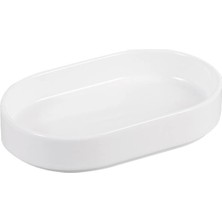 MİEN Mien Porselen Oval Beyaz Servis Tabağı 15X10 cm