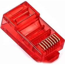 Aslanoğlu Store Powermaster PM-22701 RJ45 RJ45 Cat6 8p/8c Kırmızı Soket (100'LÜ Paket)