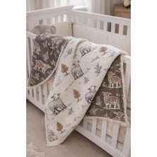 Layan Home 7 Katlı %100 Pamuk Müslin Bebek Yorgan - Kuzu Desen