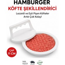 Van Vleck Hamburger Köfte Şekillendirici – Ev Tipi Burger Köftesi Yapma ve Basma Aparatı