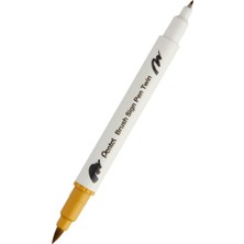 Pentel Brush Sing Pen Twin Çift Taraflı Fırça Uçlu Kalem Gold Ochre