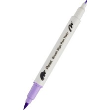 Pentel Brush Sing Pen Twin Çift Taraflı Fırça Uçlu Kalem Heliotrope