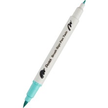 Pentel Brush Sing Pen Twin Çift Taraflı Fırça Uçlu Kalem Emerald Green
