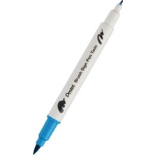 Pentel Brush Sing Pen Twin Çift Taraflı Fırça Uçlu Kalem Turquoise