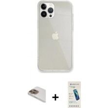 Marsilyan™- iPhone 13 Pro Max Kılıf Vadi Asil Prime - Şeffaf Pasifik Cam Ekran Koruyucu + Pers Alüminyum Kamera Lens - Gd