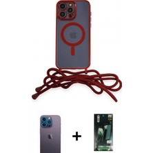 Marsilyan™- iPhone 13 Pro Max Kılıf Eksen Özel Seri - Şeffaf 360 Full Body Arka Koruyucu + Neon Fosforlu Kamera Lens - Mı