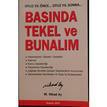 Kişisel Yayınlar Basında Tekel ve Bunalım - Nihad Ay - 2.el Kitap