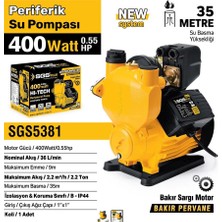 Sgs Periferik Su Pompası 400 Watt 0.55 Hp SGS5381