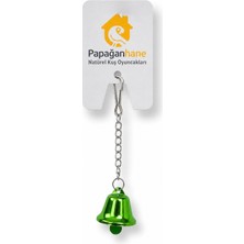 Papağanhane Yeşil Zilli Kuş Oyuncağı – Askılı Kafes Içi Eğlence Oyuncağı Muhabbet Kuşu & Papağan 11 cm