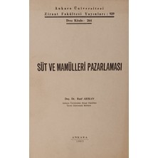 Kişisel Yayınlar Süt ve Mamülleri Pazarlaması - Doç.dr. Rauf Arıkan - 2.el Kitap