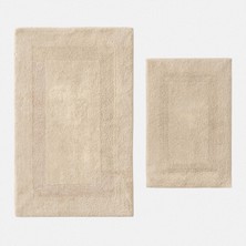 Ecocotton Tamara 2'li Banyo Paspas Seti %100 Pamuk Bej 40X60-60X90
