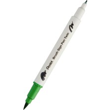 Pentel Brush Sing Pen Twin Çift Taraflı Fırça Uçlu Kalem Light Green