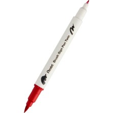 Pentel Brush Sing Pen Twin Çift Taraflı Fırça Uçlu Kalem Red