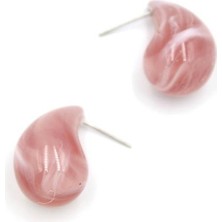 Royaleks Damla Küpe - Pembe — Renk: Pembe