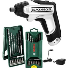 Black&decker Şarjlı Tornavida Seti 3.6 V  + Bosch X-Line 15 Parça Vidalama Seti