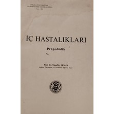 Kişisel Yayınlar Iç Hastalıkları Propedödik - Muzaffer Erman - 2.el Kitap