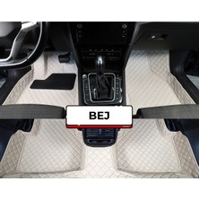 Seat Ateca 2016-2025 Bej-Krem Renk 8d Diamond Kaymaz Deri Oto Paspas