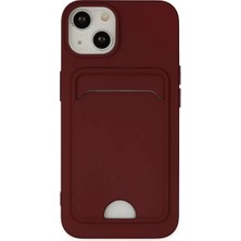 Aslanoğlu Store Mey Ithalat®   Iphone 14 Plus Kılıf Kelvin Kartvizitli Silikon - Bordo
