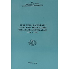 Kişisel Yayınlar Maliye Bakanlığı  -  Türk Vergi Kanunları Uygulamalarına Ilişkin Özelgeler ( Muktezalar - 2.el Kitap