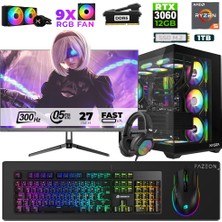 Xaser Star X230 Ryzen 5 7500F 32GB Ram 1tb M.2 Nvme SSD 12GB RTX3060 27" 300Hz Oyuncu Bilgisayarı