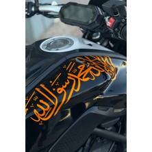Banxtre Motosiklet Deposu Için Turuncu Renk Kelime-I Tevhid Sticker Etiket (40CMX10CM)