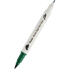 Pentel Brush Sing Pen Twin Çift Taraflı Fırça Uçlu Kalem Green