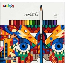 Carioca Plus 4.0 Kuru Boya Kalem Seti 24'lü Renkli Çizim İçin Karışık Renk Seçenekleri