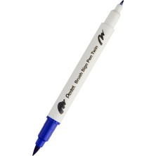 Pentel Brush Sing Pen Twin Çift Taraflı Fırça Uçlu Kalem Blue