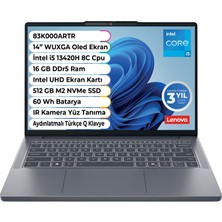 Lenovo Ideapad Slim 3 14IRH10 Intel Core I5 13620H 16 GB 512 GB SSD Freedos 14 Inç OLED 83K000ARTR