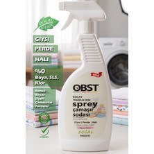 OBST Sprey Çamaşır Sodası Beyaz Sabun Leke Çıkarıcı Halı Tül Perde Giysiler İçin Doğal Temizlik 500 ml