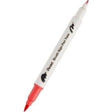 Pentel Brush Sing Pen Twin Çift Taraflı Fırça Uçlu Kalem Coral Pink