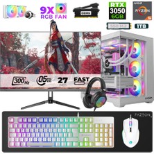 Xaser Star X200 Ryzen 5 7500F 32GB Ram 1tb M.2 Nvme SSD 6gb RTX3050 27" 300Hz Oyuncu Bilgisayarı