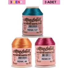 Elitse 3 Adet Altınbaşak Oya ve Dantel Ipi 20 gr - Royaleks - No: 044 - 091 - 127