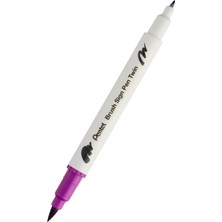 Pentel Brush Sing Pen Twin Çift Taraflı Fırça Uçlu Kalem Magenta