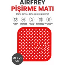 Van Vleck Airfryer Pişirme Matı – Silikon Yapışmaz Yeniden Kullanılabilir Air Fryer Koruyucu Mat