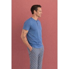 %100 Koton Pijama Takımı Uzun
