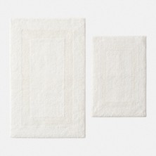 Ecocotton Tamara 2'li Banyo Paspas Seti %100 Pamuk Krem 40X60-60X90