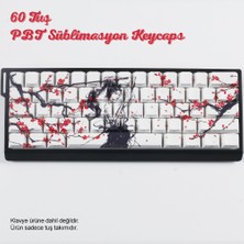 Silabor Retro Mürekkep Tarzı Pbt Keycaps Süblimasyon Klavye Tuş Takımı Modifikasyonu 60 Tuş Tüm Mekanik-Manyetik Klavyelerle Uyumludur.
