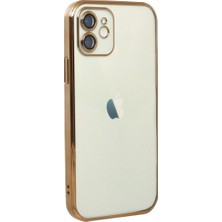 sbodurhome  Iphone 12 Kılıf  Lensli Silikon - Gold