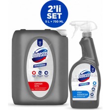 U-Pro Domestos Çamaşır Suyu 5 L + Hijyenik Yüzey Dezenfektan Sprey 750 ml