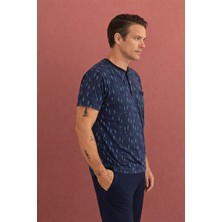 %100 Koton Pijama Takımı Uzun