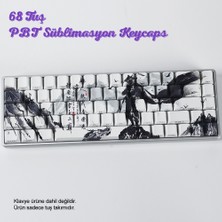 Silabor Retro Mürekkep Tarzı Pbt Keycaps Süblimasyon Klavye Tuş Takımı Modifikasyonu 68 Tuş Tüm Mekanik-Manyetik Klavyelerle Uyumludur.