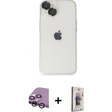 Marsilyan™- iPhone 14 Kılıf Ufuk Minimal Özel Seri - Siyah Bilvis 3D Cam Ekran Koruyucu + Raze Metal Kamera Lens - Gs