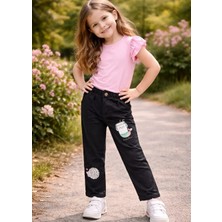 Kaizer Jeans Siyah Kirpi Desenli Çocuk Pantolonu