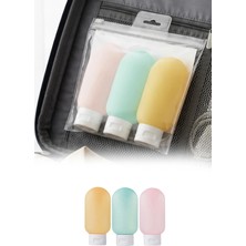 Omilife Taşınabilir Seyahat Şişe Seti 3lü Sızdırmaz Mini Kozmetik Şişeleri Valiz Organizer Seti