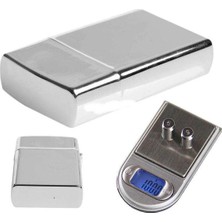 sbodurhome Diamond Zippo Çakmak Şeklinde Kutulu Mini Cep Hassas Dijital Terazi (200GR-0.01)